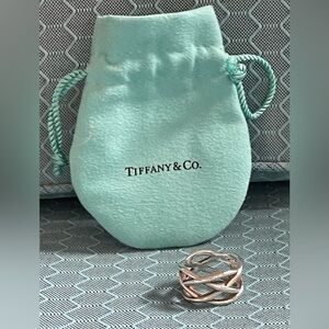 Vintage Tiffany & Co. Crisscross sterling silver ring - size 8.